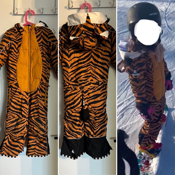 WeeDo Funwear Tiger snowsuit S 104-116cm - Picture 1 of 6